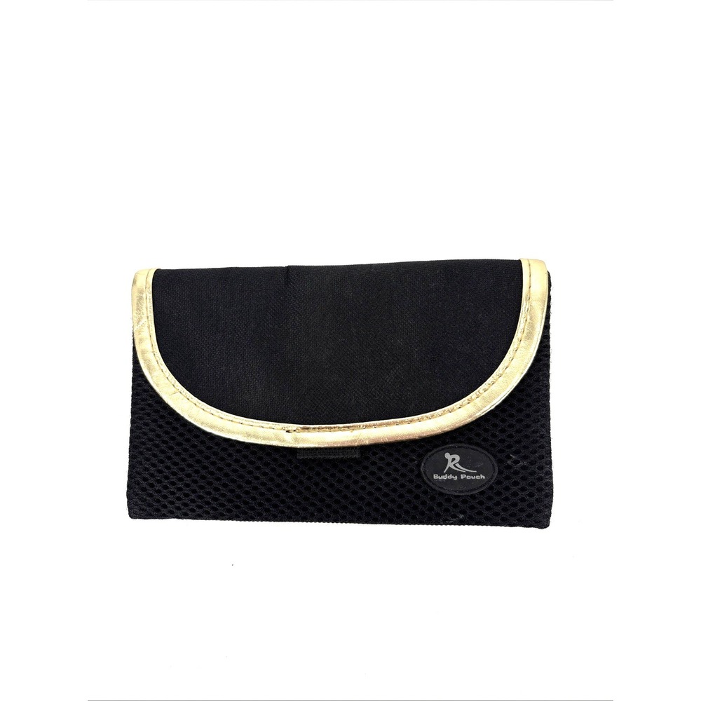 Buddy Pouch Wallet Running Biking Magnetic To Waistband Black Gold